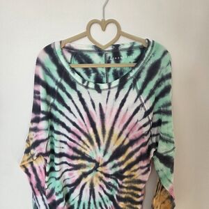 Aeropostale Multicolor Tie-Dye Long Sleeve Top